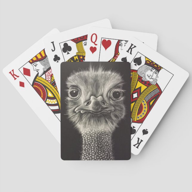 Ozzy Ostrich playing cards (Back)