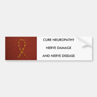 P1000070, CURE NEUROPATHYNERVE DAMAGEAND NERVE ... BUMPER STICKER