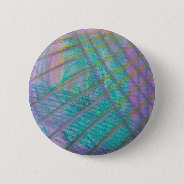 P34 Unique Colourful Abstract Art 6 Cm Round Badge (Front)