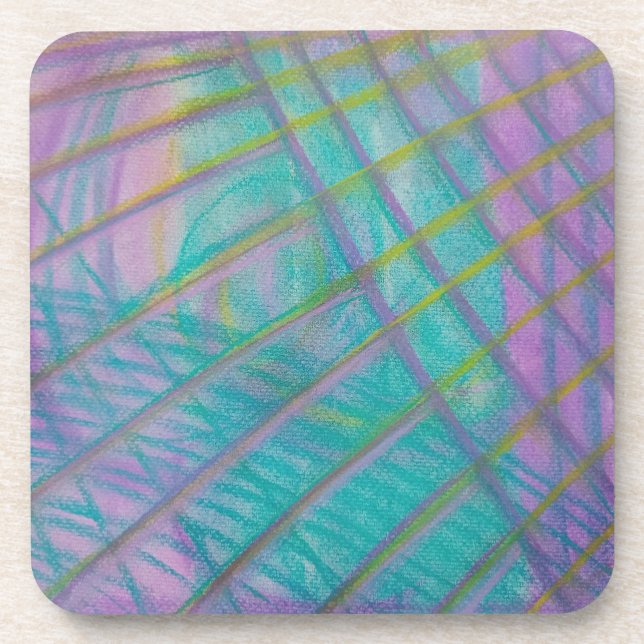 P34 Unique Colourful Abstract Art Coaster (Front)