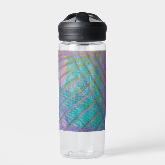 P34 Unique Colourful Abstract Art Water Bottle (Front)