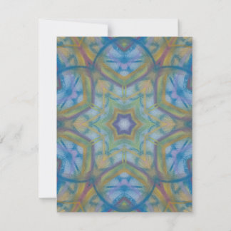 P35C Unique Colourful Abstract Mandala Art Invitation