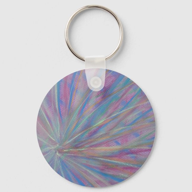 P36 Unique Colourful Abstract Art Key Ring (Front)