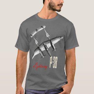 P38 Lightning WW2 fighter aircraft airplane T-Shirt