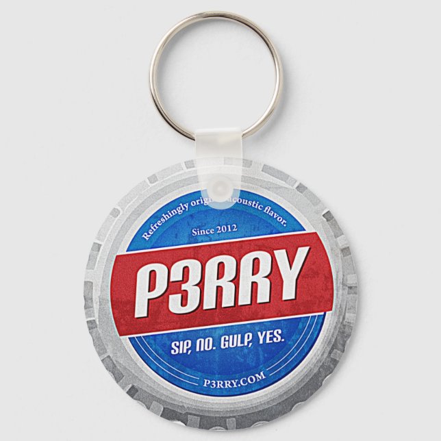 P3RRY Pop Cap Keychain (Front)