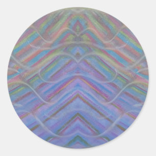 P40M Unique Colourful Abstract Art Classic Round Sticker