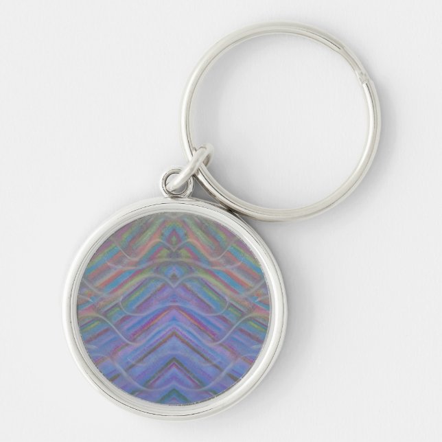 P40M Unique Colourful Abstract Art Key Ring (Front)