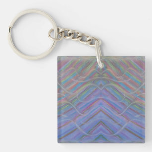 P40M Unique Colourful Abstract Art Key Ring