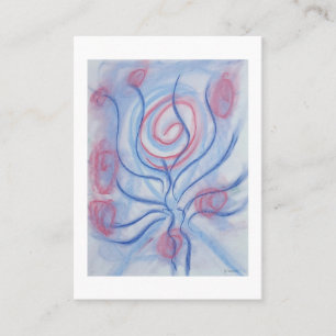 P43 Unique Colorful Abstract Art Calling Card