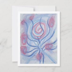 P43 Unique Colourful Abstract Art Thank You Card