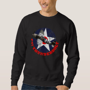 P47 Thunderbolt Ww2 Fighter Plane Air Shows Plane  Sweatshirt