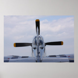 P51 Mustang ready for flight Poster