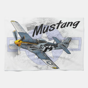 P51 Mustang Tea Towel