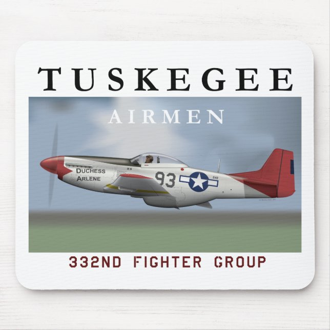 P51D 332nd Fighter Group Mouse Pad (Front)