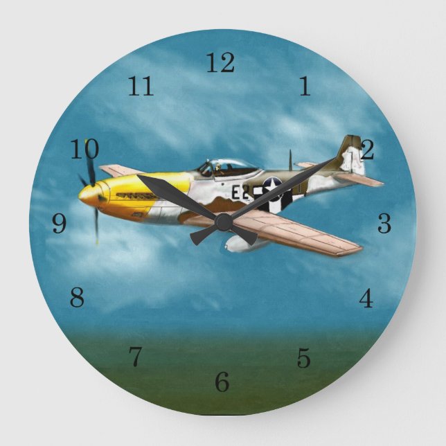 P51D Mustang Wall Clock (Front)