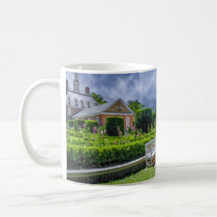 P527004(1)-Governor's Palace Gardens with Bench Coffee Mug