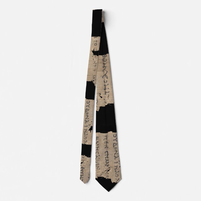 P52 Papyrus Fragment Tie–Earliest New Testament Tie (Back)