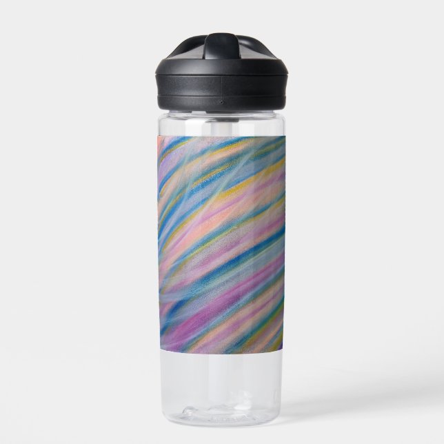 P6 Unique Colorful Abstract Art Water Bottle (Front)
