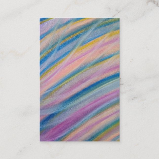 P8 Unique Colourful Abstract Art Business Card (Front)