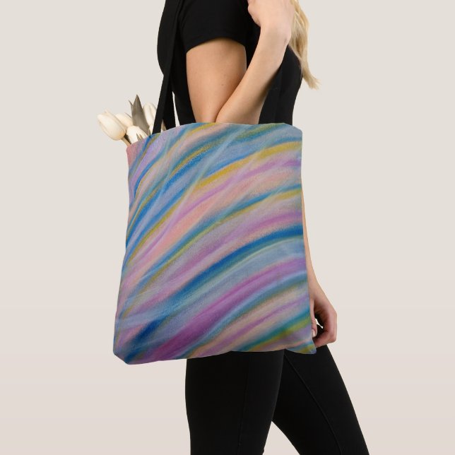 P8 Unique Colourful Abstract Art Tote Bag (Close Up)