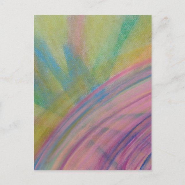 P9 Unique Colorful Abstract Art Postcard (Front)