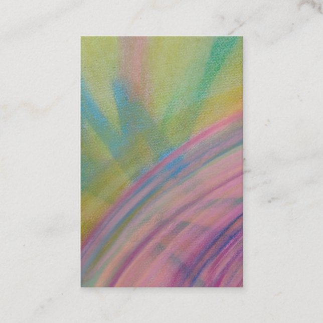 P9 Unique Colourful Abstract Art Business Card (Front)