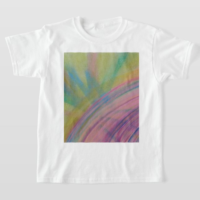 P9 Unique Colourful Abstract Art T-Shirt (Laydown)