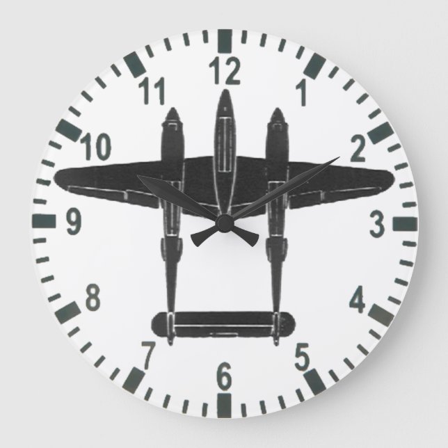 P-38 Lightning Altimeter Large Clock (Front)