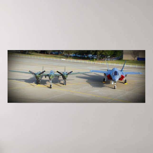P-38 Lightning and  F-35 Lightning II Poster (Front)