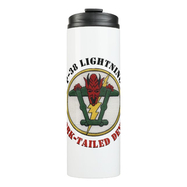 P-38 Lightning Fork Tailed Devil Thermal Tumbler (Front)