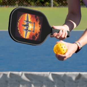 P-38 Lightning in the Pacific Theater Pickleball Paddle
