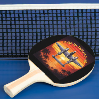 P-38 Lightning in the Pacific Theater Ping Pong Paddle