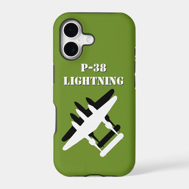 P-38 Lightning with ShadowiPhone / iPad case (Back)