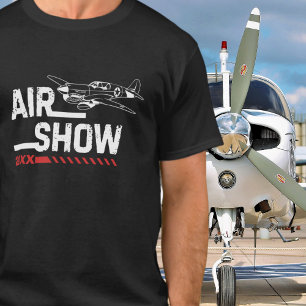 P-40 Vintage Aeroplane Airshow WWII Military Custo T-Shirt