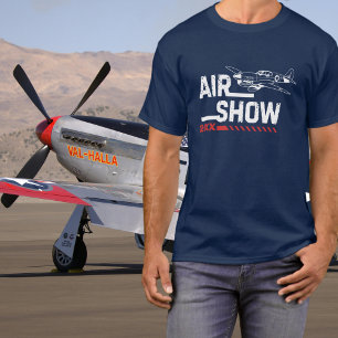 P-40 Vintage Airplane Military WWII Pilot Airshow T-Shirt