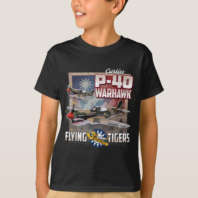 P-40 Warhawk Flying Tigers T-Shirt (Front)