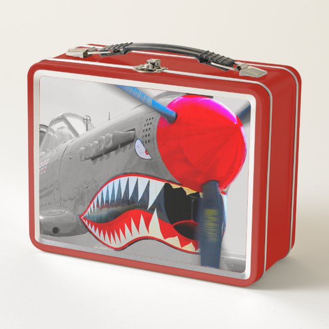P-40 WARHAWK METAL LUNCH BOX (Front)
