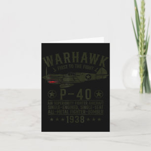 P-40 Warhawk Ww2 Fighter Aircraft First To The Fig Card