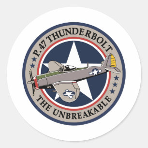 P-47 Thunderbolt Classic Round Sticker