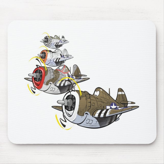 P-47 thunderbolt in formation mouse pad (Front)