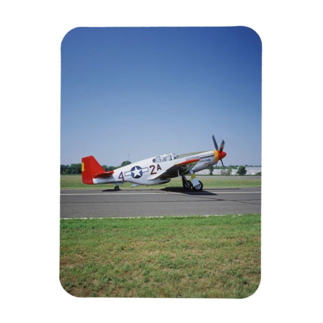 P-51 C Tuskegee Red Tail aeroplane at the CAF Air Magnet (Vertical)