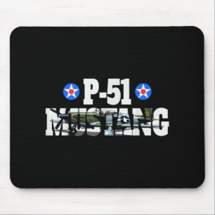 P-51 Mustang American Ww2 Fighter Aeroplane P-51 M Mouse Pad