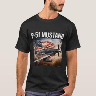 P-51 Mustang American Ww2 Fighter Aeroplane P-51 M T-Shirt