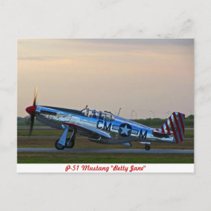 P-51 Mustang Betty Jane Postcard