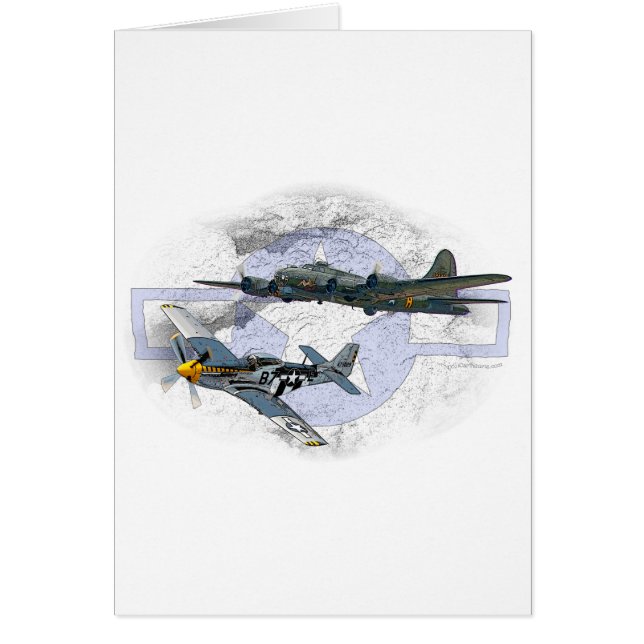 P-51 Mustang flying escort (Front)