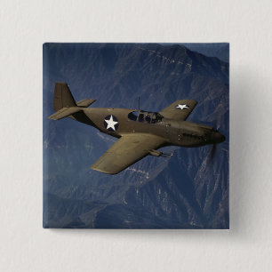 P-51 Mustang in Flight, 1942 15 Cm Square Badge