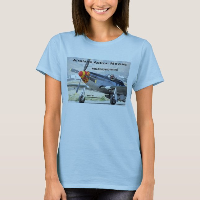 P-51 Mustang Ladie's Baby Doll T-Shirt (Front)