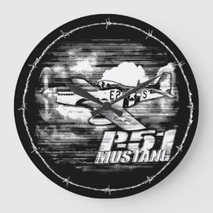 P-51 Mustang Large Clock