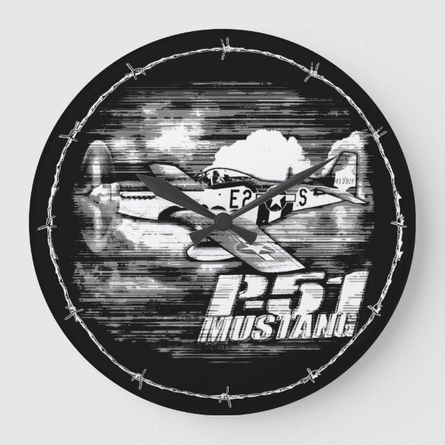 P-51 Mustang Large Clock (Front)