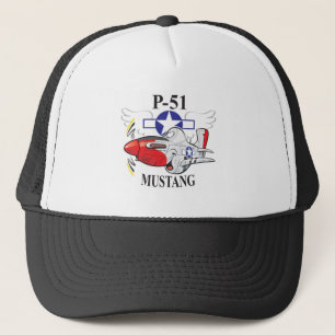 p-51 mustang trucker hat